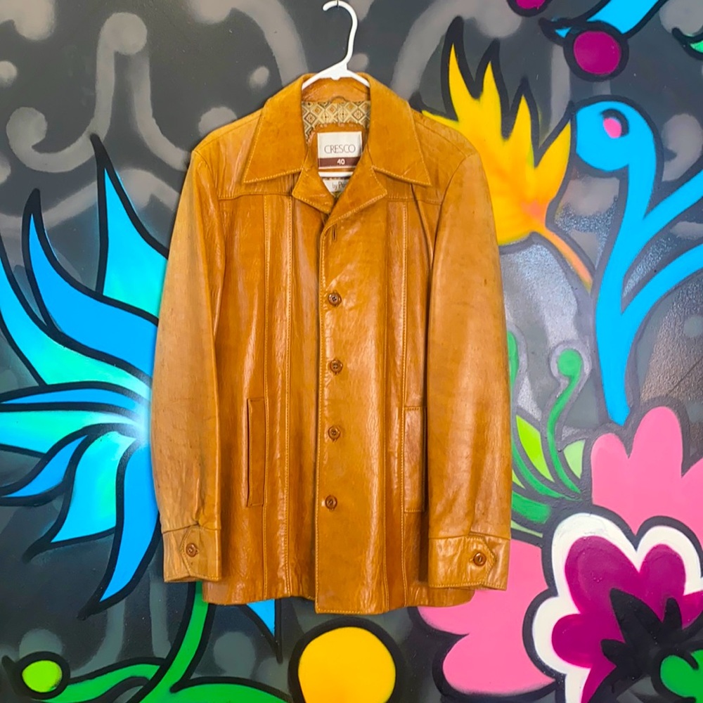 Vintage Brown Leather Jacket